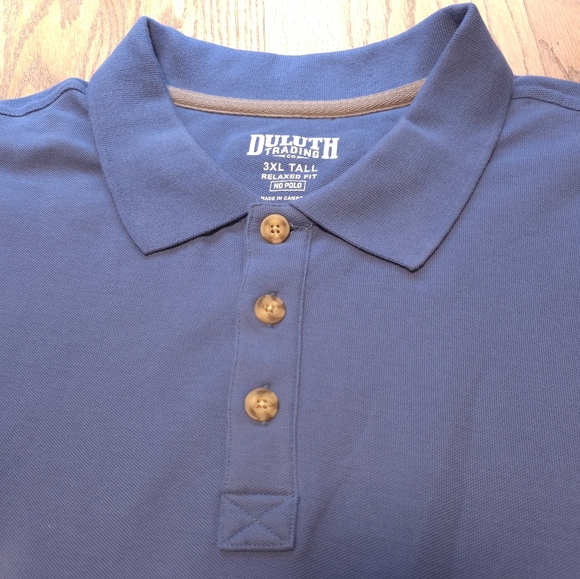 Duluth Trading Co Men's Longtail Short Sleeve Polo Shirt Blue Mens Sz 3XL - Picture 4 of 13